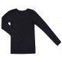 Shirt lange mouw, wol, zwart (36-44)