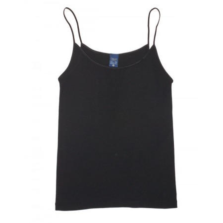 Undershirt with spaghetti straps, wool/silk, black (XS-XXL)