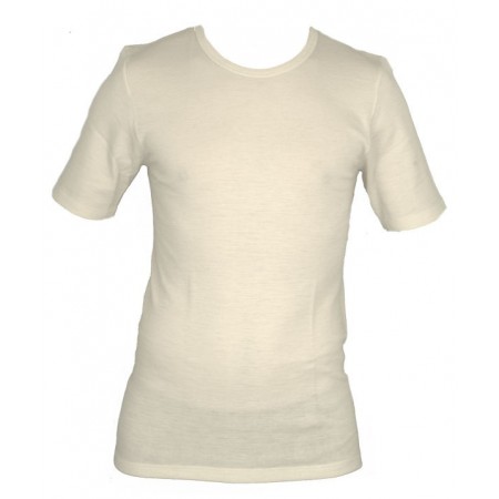Flitsend vreemd Walging Shirt korte mouw, merinowol, naturel (M-XL)
