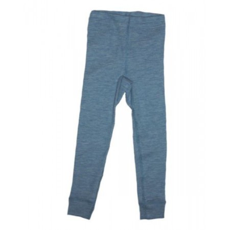 Kinder legging , wol/zijde, jeansblauw (92-152)