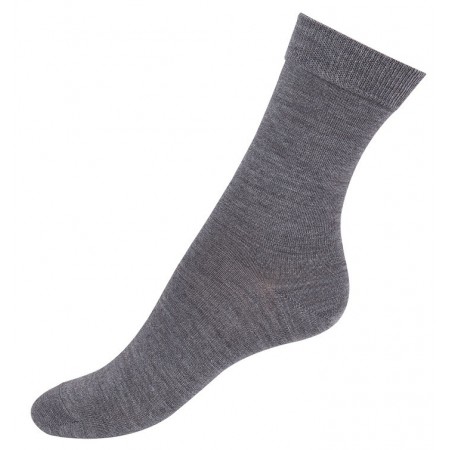 Sokken, wol/zijde, grijs  (36-42)
