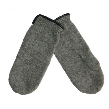 Mittens, wool, grey (7-8)