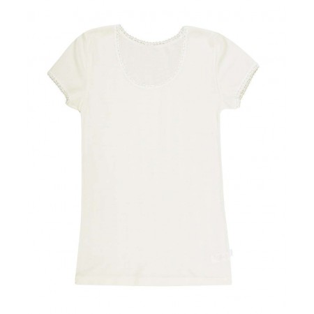 Shirt short sleeved, wool/silk, natural (XS-XL)