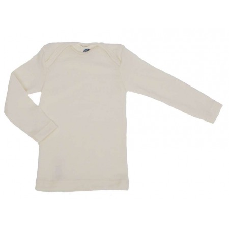 Baby shirt longsleeved, wool/silk, natural (50-80)