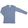 Vest long sleeved, wool/silk, jeans blue (92-164)
