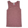 Undershirt, wool/cotton/silk, wine red (104-152)