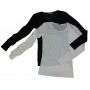 Shirt lange mouw, biologische zijde zwart of wit (S-XXL)