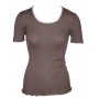 Shirt short sleeved, wool/silk, beaver (36-42)