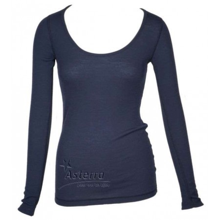 Shirt long sleeved, wool, blue (36-46)