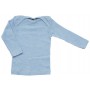 Shirt lange mouw, wol/zijde/katoen, blauw (50-80)
