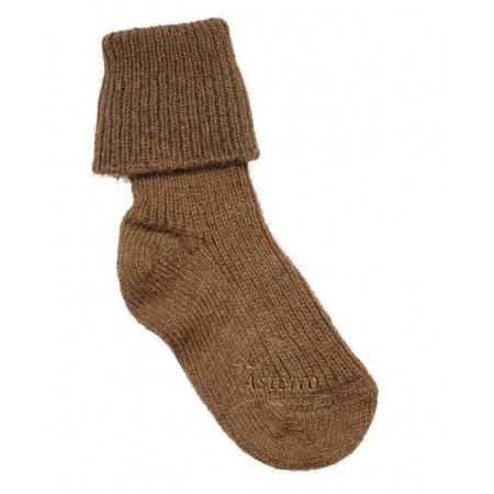 Socks, camel wool, brown (15-22)