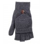 Gloves or mittens, wool, anthracite (7-9)
