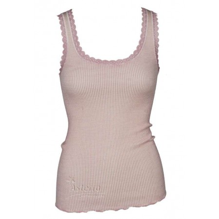 Undervest, wool/silk, coral pink (XS-M)