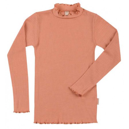 Shirt long sleeved, wool, coral (98-152)