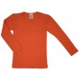 Shirt long sleeved, wool/silk, orange (104-152)