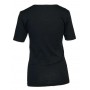 Shirt korte mouw, wol/zijde, zwart (36-46)