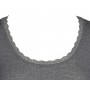 Shirt lange mouw, wol/zijde met kantje, granito (S-XL)