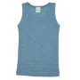 Undershirt, wool/silk, jeans blue (92-164)