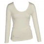 Shirt long sleeved, wool/silk, natural (XS-XL)