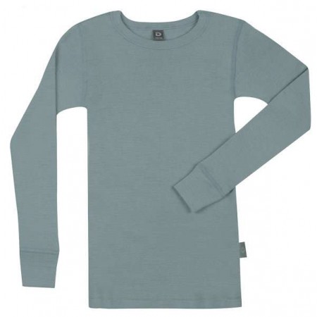 Vest long sleeved, wool, stone blue  (98-152)