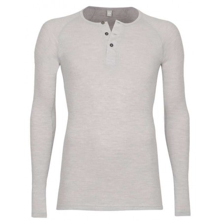Shirt long sleeved with buttons,, wool, light grey (4-8)