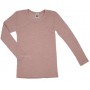 Shirt lange mouw, wol/zijde, coral pink (92-140)