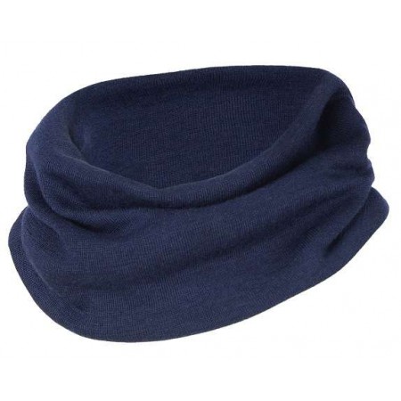 tube scarf, wool/silk, navy (one size)