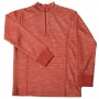 Sweater with zipper, wool/bamboo, chili red (100-160)