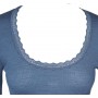 Shirt lange mouw, wol/zijde met kantje, azzurro (S-XL)
