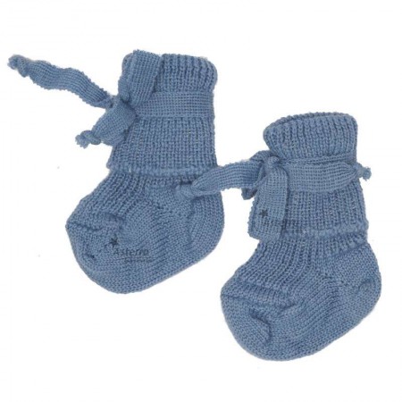 New born socks, wool, sky blue