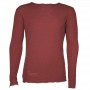 Shirt lange mouw, wol, earth red (M-XL)