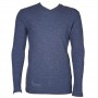 Shirt lange mouw, wol, indigo melange (M-XL)