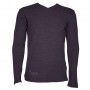 Shirt long sleeved, wool, plum melange (S-XL)