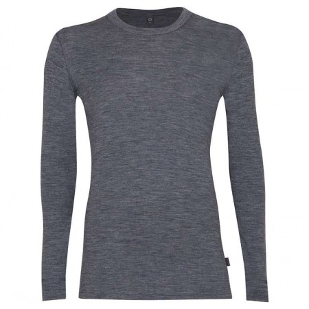 Shirt long sleeved, wool, granite blue (4-8)
