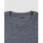 Shirt lange mouw, merinowol, granietblauw  (4-8)