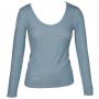Shirt long sleeved, wool/silk, blueberry (XS-L)