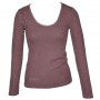 Shirt long sleeved, wool/silk, carota nero (XS-L)