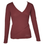 Shirt lange mouw, wol, earth red