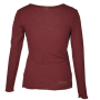 Shirt lange mouw, wol, earth red
