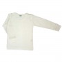 Vest long sleeved, organic silk, white (104-164)