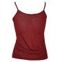 Undershirt with spaghettistraps, organic silk, red (S-XL)
