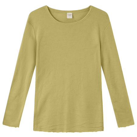 Shirt long sleeved, wool, leak green (M-XXL)