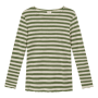 Shirt long sleeved, wool, grasshopper/natural