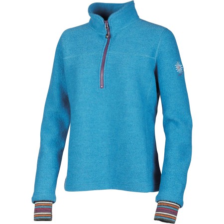 Sweater, boiled wool, turquoise (36-44)