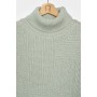 Sweater, cashmere, green lichen
