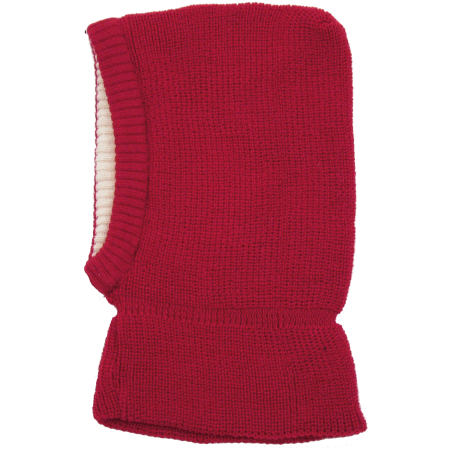 Balaclava, wool/cotton, red (46-56 cm)