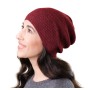 Hat, alpaca wool, dark red