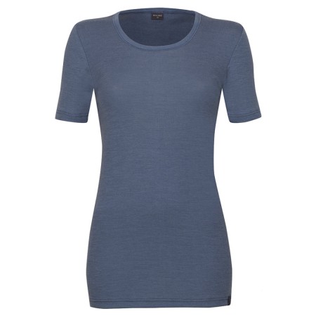Shirt short sleeved, wool, stormy blue (34-46)