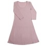 Nightgown long sleeved, wool, mauve (XS-XL)