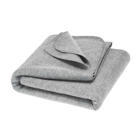 Blanket, boiled merino wool, grey (135 x 200 cm)